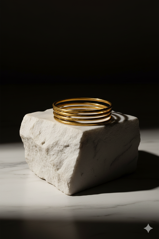 LUNELLE LUXE GOLD PLATED BANGLE | SET OF 4