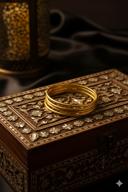 LUNELLE LUXE GOLD PLATED BANGLE | SET OF 4